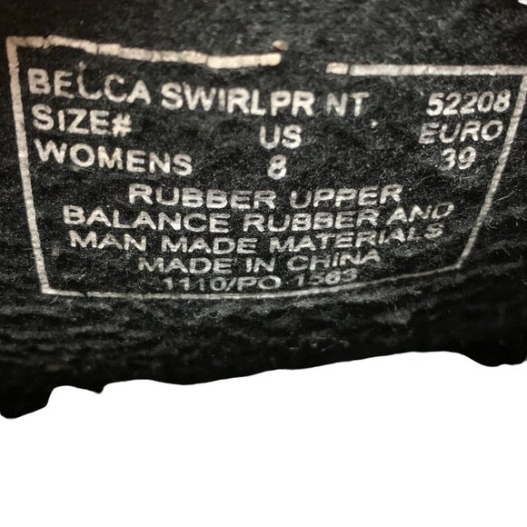 BOGS Becca Teal Swirl Print Fleece Lined Mid Calf Boots - Picture 5 of 10